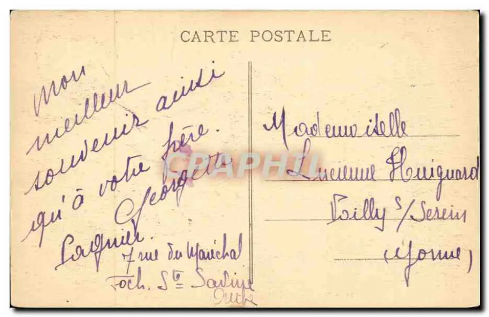 Troyes - El Campanario de la Catedral — M.P.A. n°59 - Reverso