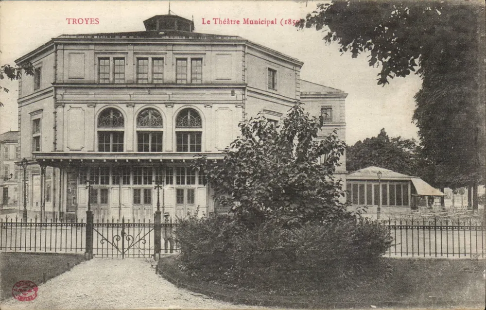 Troyes — Il Teatro Municipale (1850) — Editore non identificato - Recto