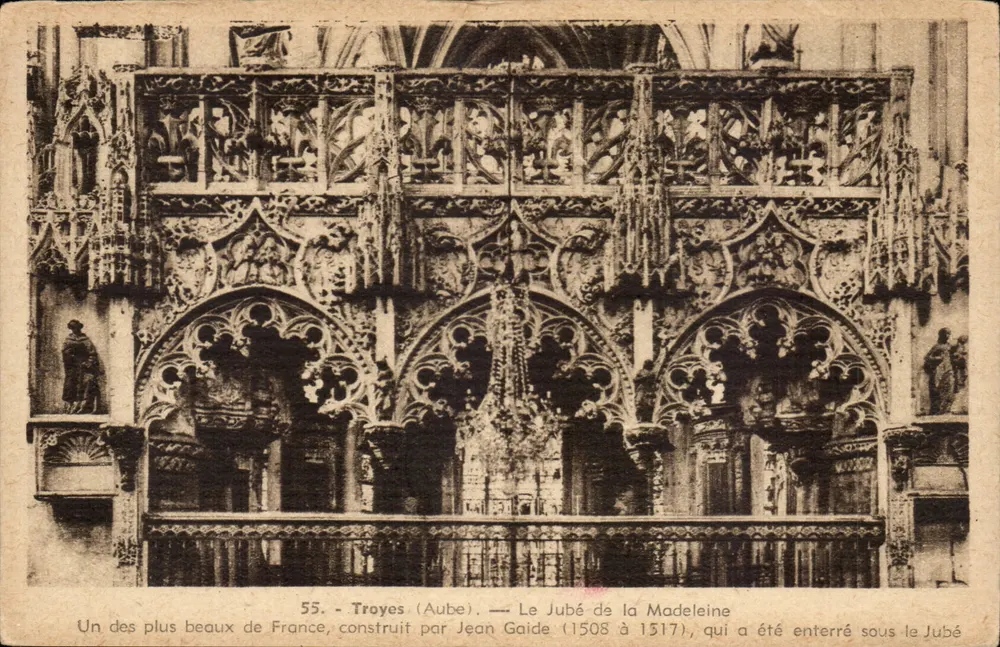 Troyes (Aube) — Il Jubé della Madeleine — costruito da Jean Gaide (1508-1517) - Recto