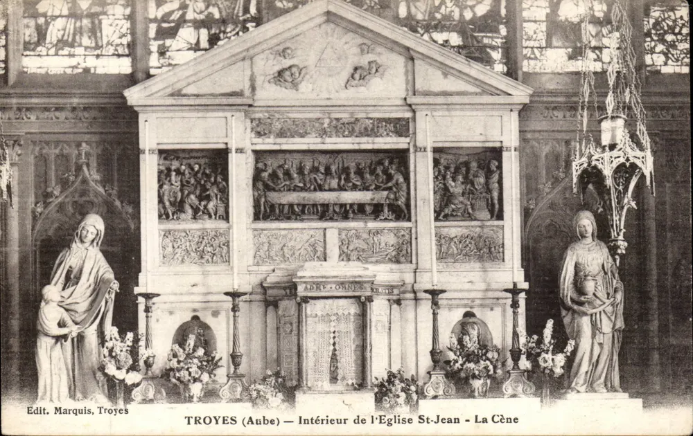 Troyes (Aube) — Innenansicht der Kirche St-Jean - Das letzte Abendmahl - Vorderseite