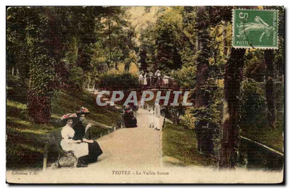 Troyes - A Valle Suíça — editor desconhecido, número de série não visível - Frente