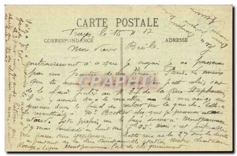 Troyes - Antiga capital da Champagne, hoje sede do departamento da Aube (55.486 hab.) - Visão geral - Verso