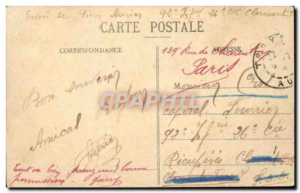 Troyes - A Fonte Argence — Coleção T. G. - Verso