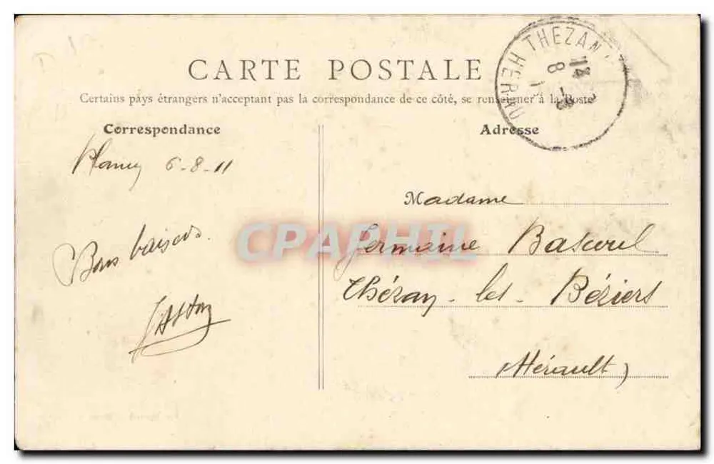 Plancy — Rue des Places — Coleção Charne, buralista - Verso
