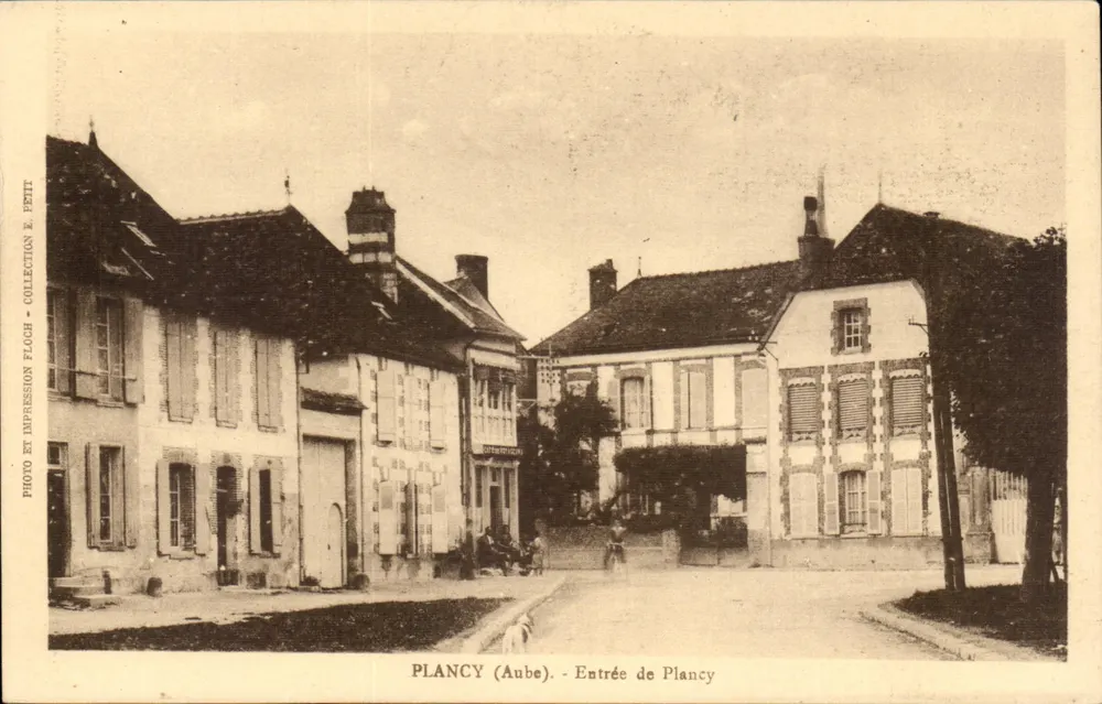 Plancy (Aube) - Entrada de Plancy — Foto e Impressão FLOCH - Coleção E. PETIT - Frente