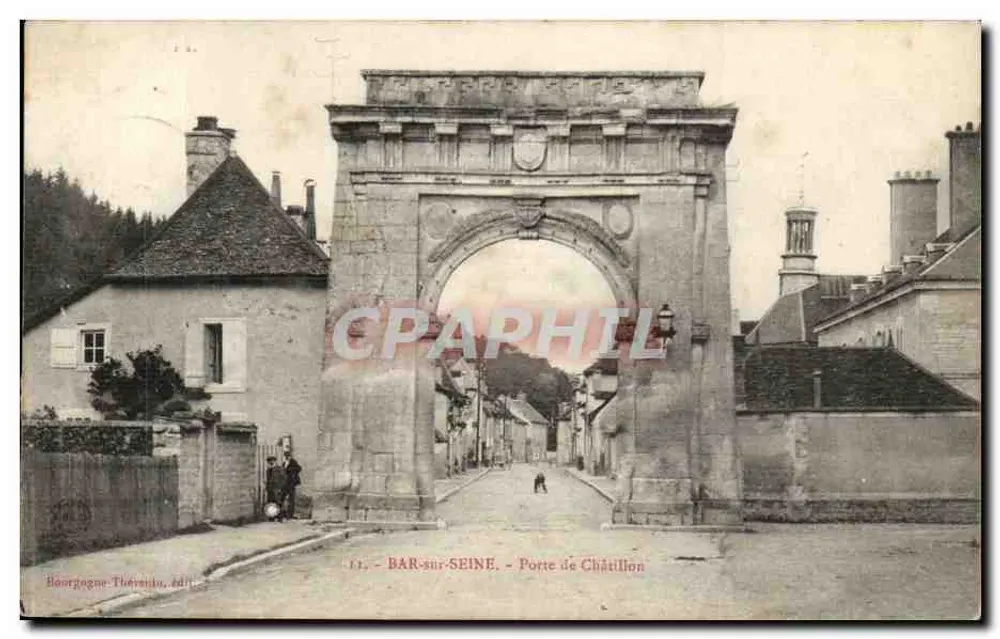 BAR-sur-SEINE - Porta de Châtillon — Bourgogne-Thévenin, editora - Frente