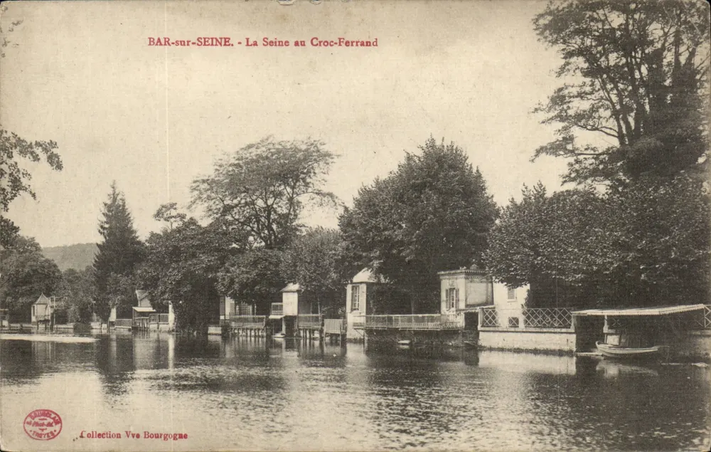 Bar-sur-Seine - Die Seine am Croc-Ferrand — Sammlung Vve Bourgogne - Vorderseite