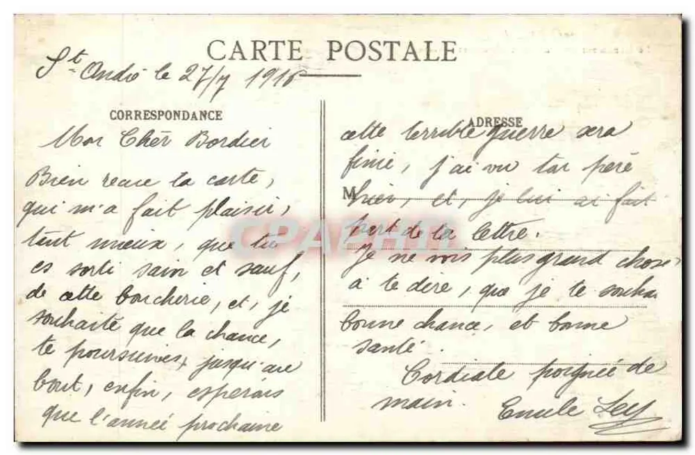 Troyes — Denkmal der Kinder der Aube und die Station — Verlag BOYER COBRET - Rückseite