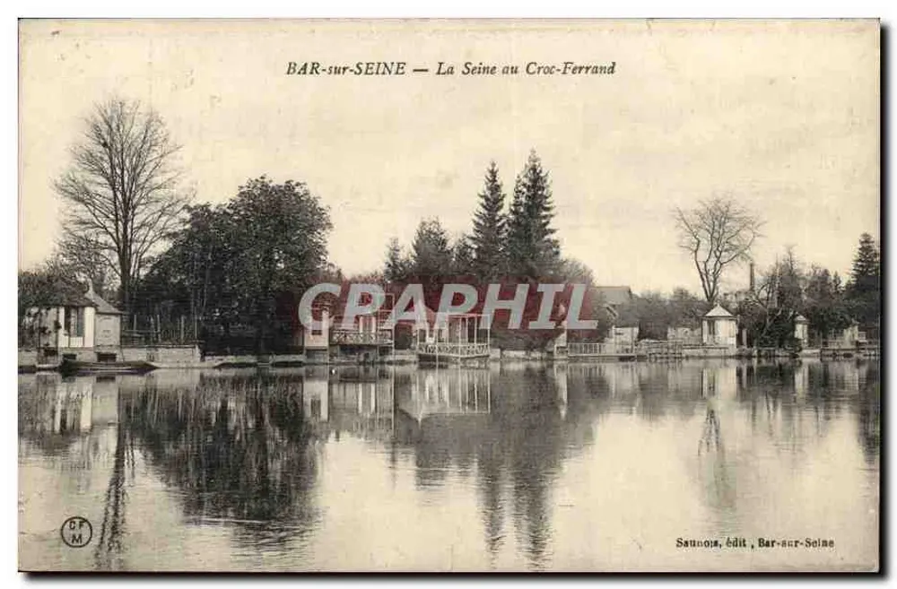BAR-sur-SEINE — Die Seine am Croc-Ferrand — Saunois, Verlag Bar-sur-Seine - Vorderseite