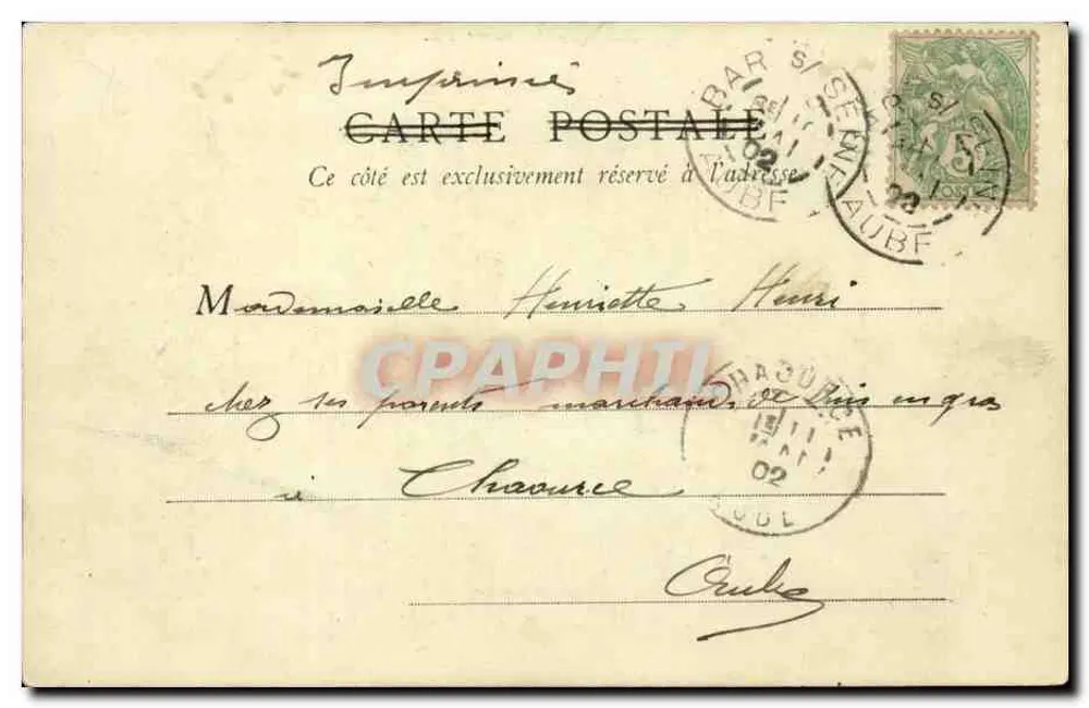 Bar-sur-Seine — Ansicht des Kirchentors — J. Pétory, Verlag Nr. 1902 - Rückseite