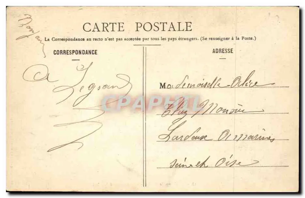 Campo de Mailly — Acampamento de Artilharia — Livraria Militar Guehn, Mourmelon - Verso