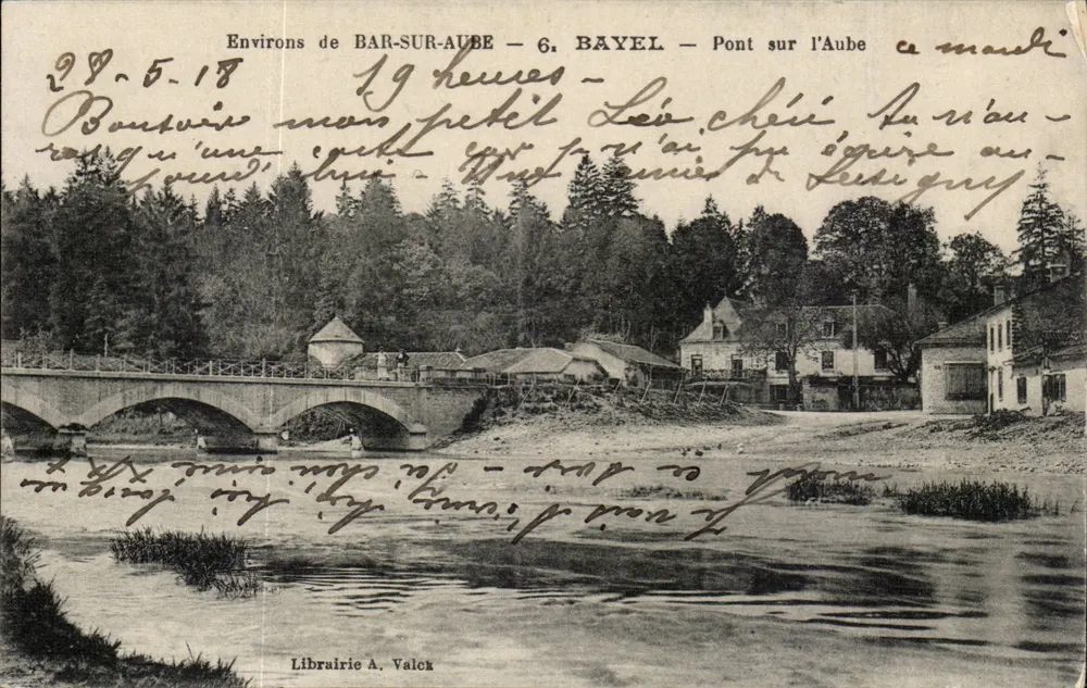 Umgebung von BAR-SUR-AUBE — 6. BAYEL — Brücke über die Aube — Librairie A. Valck - Vorderseite