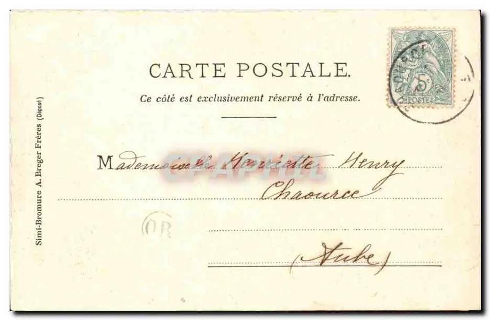 Chaource - Das Chalet und der See des Schlosses Cordelière — P. MIOT À CHAOURCE, REPROD. INTERD. - Rückseite