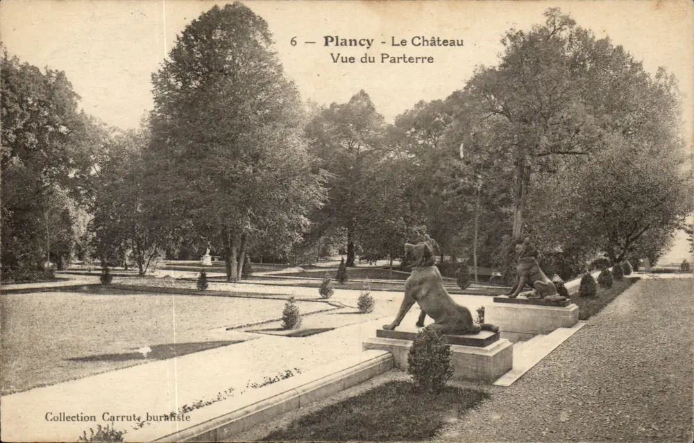 Plancy - O Castelo — Vista do Parterre — Coleção Carruté buraniste - Frente