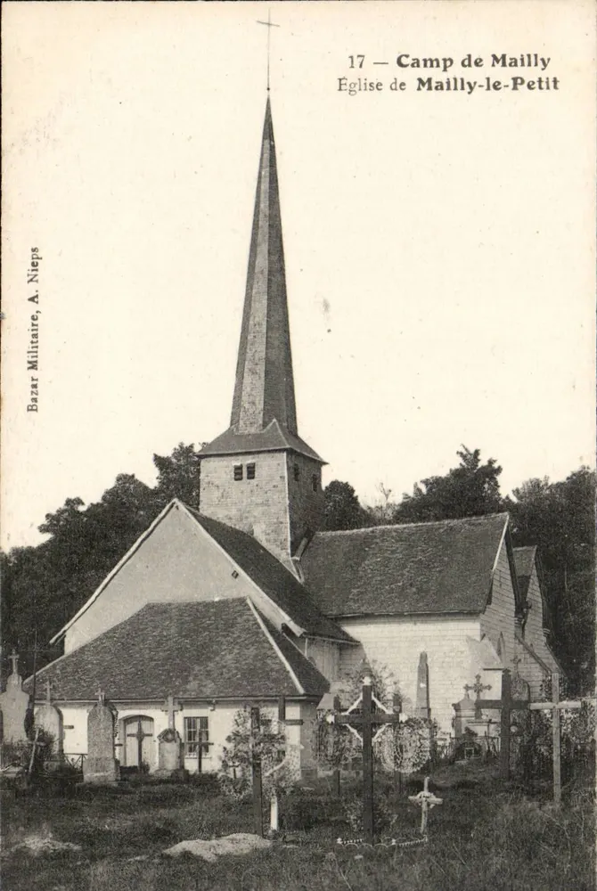 Igreja de Mailly-le-Petit — Campo de Mailly — Bazar Militar, A. Nieps - Frente