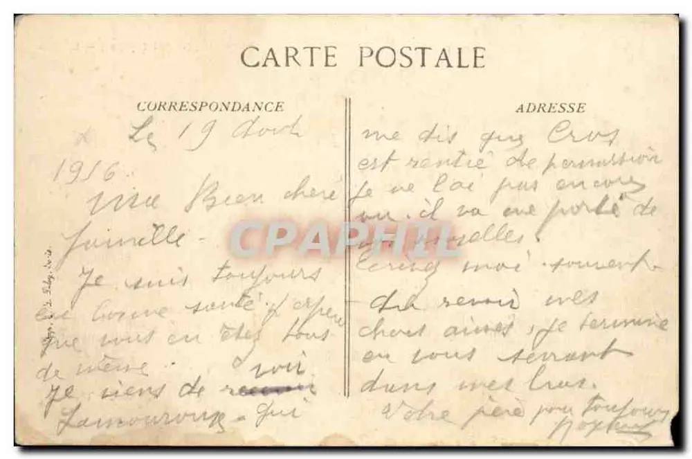 Camp de Mailly — Ansicht der Kirche in Trouan-le-Grand (Aube) — Verlag Ch. Thuyeny - Rückseite