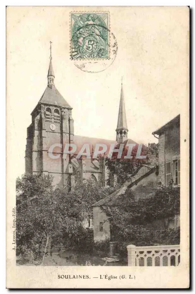Soulaines — A Igreja (G. L.) — A. Lenois, Imp.-Édit. - Frente