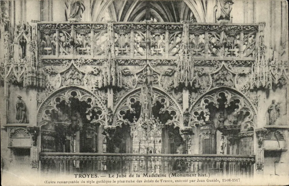 Troyes — O Jubé da Madeleine (Monumento histórico) — editor Brachet, número de série não visível - Frente