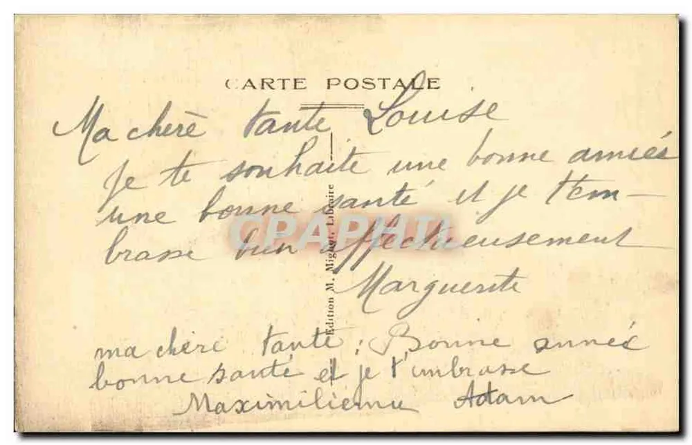 Troyes — A Catedral de São Pedro — Edição M. Miger - Livreiro - Verso