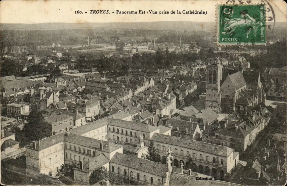 Troyes - Osterpanorama (Aussicht vom Dom) — Sammlung T. C. — n° 160 - Vorderseite