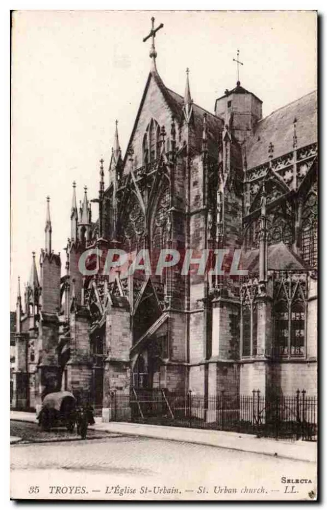 Troyes — A Igreja de São Urbano — Selecta LL n°35 - Frente