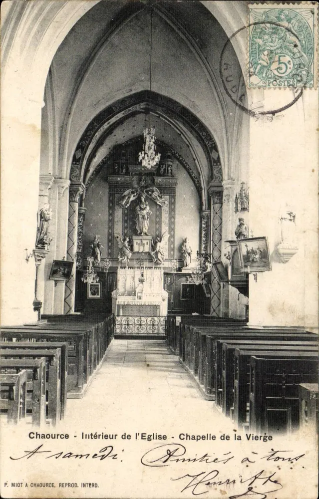 Chaource - Interior da Igreja - Capela da Virgem — P. MIOT À CHAOURCE, REPROD. INTERD. - Frente