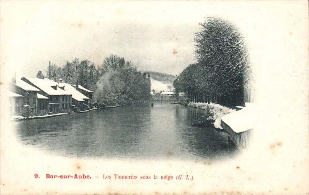 Bar-sur-Aube — Gerbereien unter Schnee — (G.L.) - Vorderseite