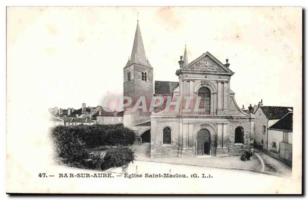 Bar-sur-Aube — Kerk van Sint Maclou — (G. L.) - Voorkant