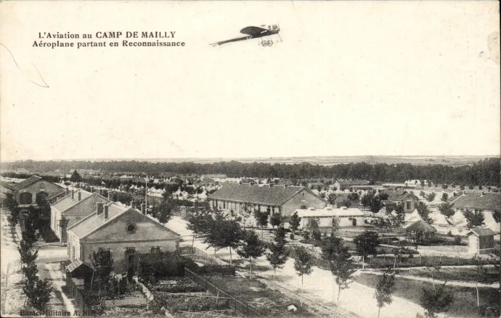 Camp de Mailly — Militärluftfahrt — Bazac Militaire A. Nîmes - Vorderseite