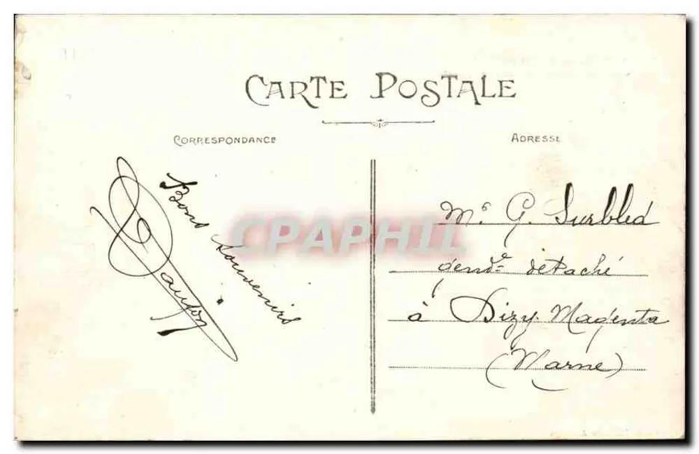 Camp de Mailly — Militärluftfahrt — Bazac Militaire A. Nîmes - Rückseite
