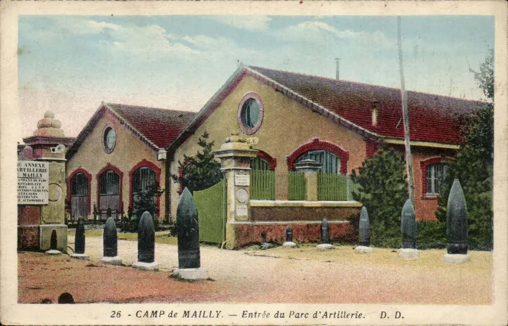 Camp de Mailly — Entrada del Parque de Artillería — D.D. - Anverso