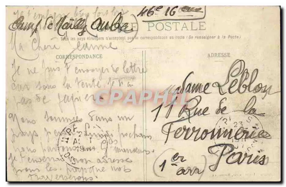 Campo de Mailly - Um Canto de Acampamento — Editor: Bureau Militaire Guérin, Mourmelon - Verso