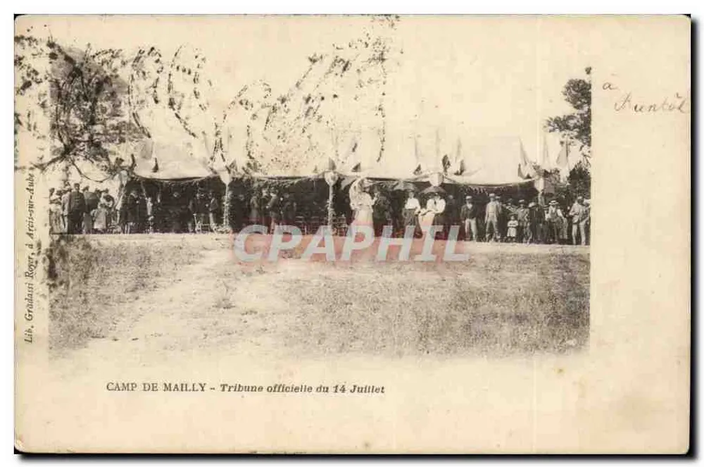 Camp de Maillé - Offizielle Tribüne des 14. Juli — Lib. Grailaut Roger, in Arcis-sur-Aube - Vorderseite