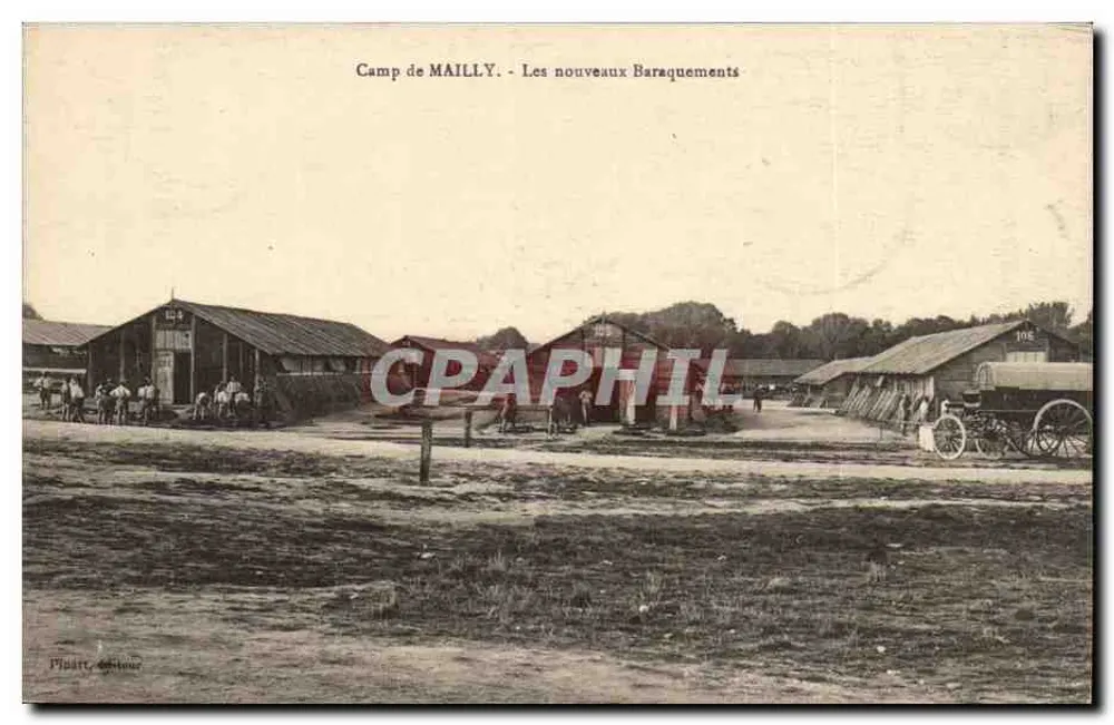 Campo de MAILLY - Os novos Barracões — Piault, editor - Frente