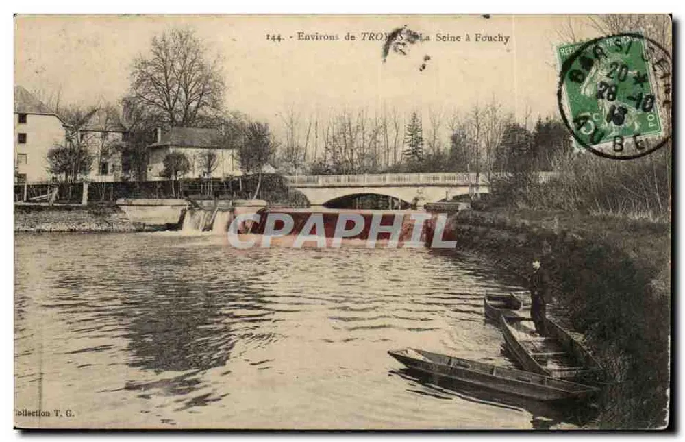 Um TROYES - Die Seine bei Fouchy — unbekannter Verleger, Nr. 144 - Vorderseite