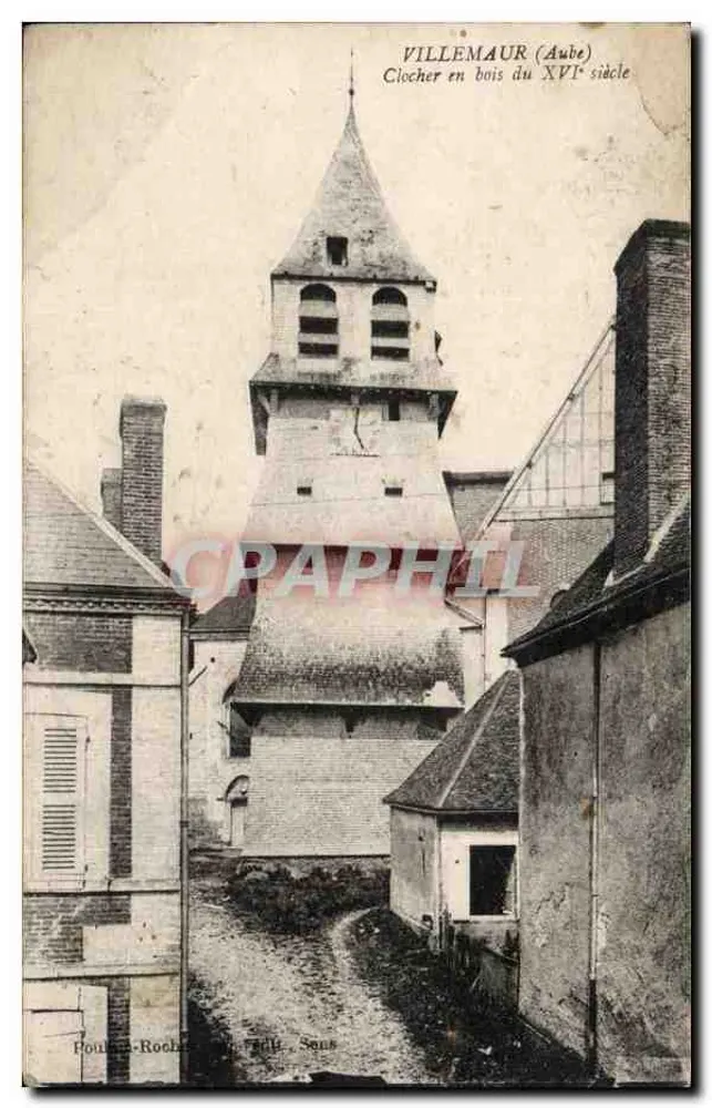 Villemaur (Aube) — Torre de madeira do século XVI — Poulain-Roches, Paris, Sceaux - Frente