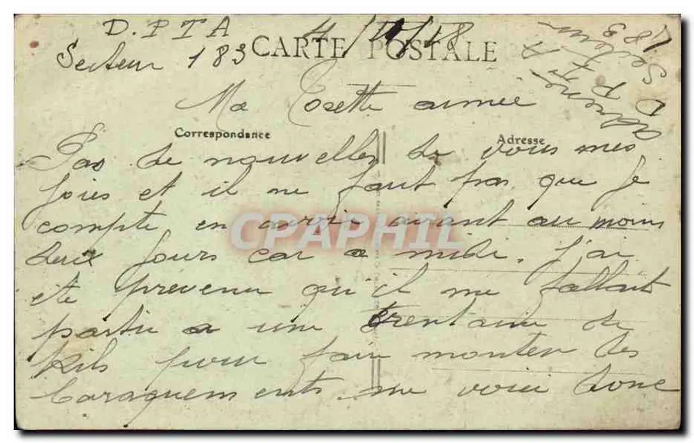 Villemaur (Aube) — Torre de madeira do século XVI — Poulain-Roches, Paris, Sceaux - Verso