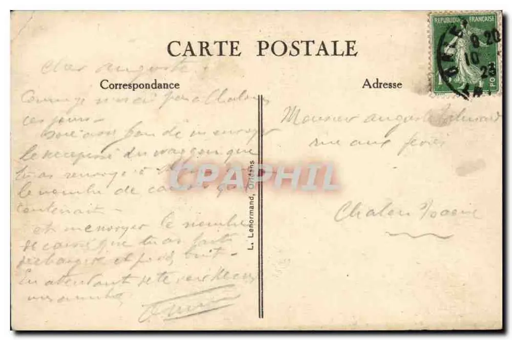Lembrança de Joana d'Arc — editor DREANS, n° 100000 - Verso