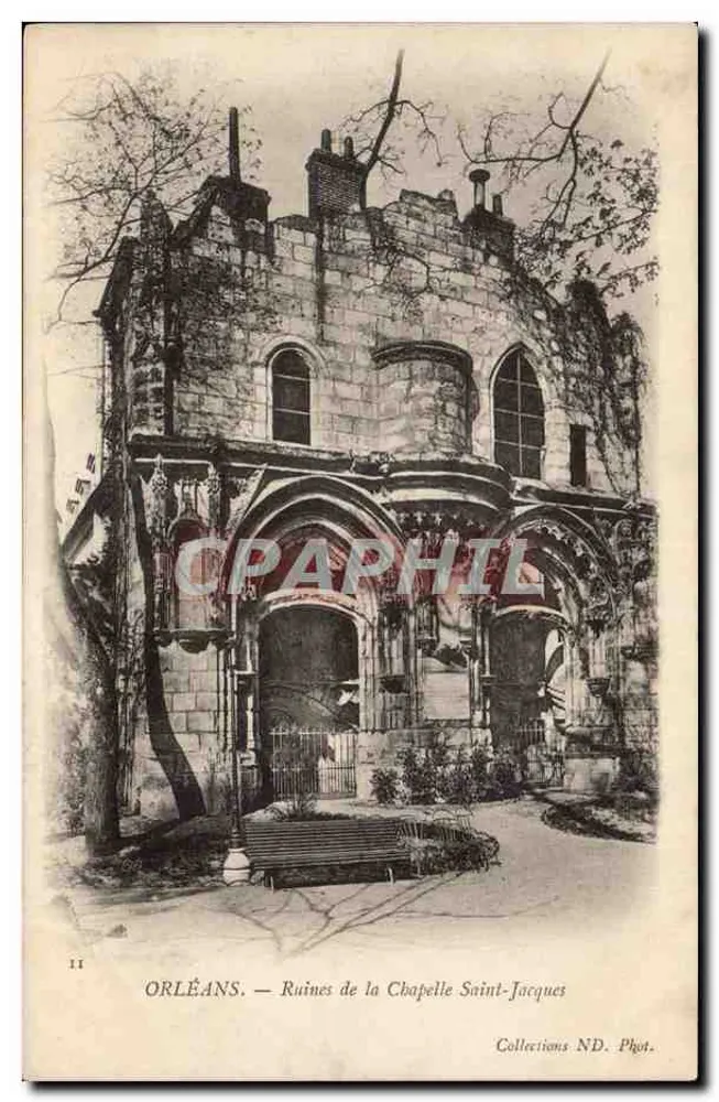 Orléans — Ruínas da Capela de São Jacinto — Coleções ND. Fot. - Frente