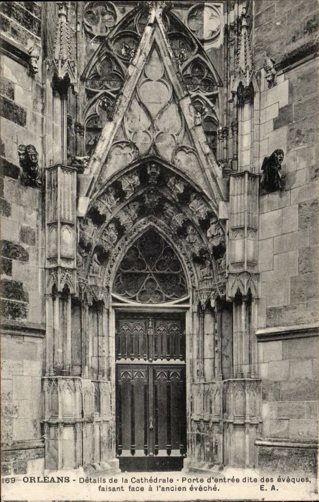 Orléans — Details der Kathedrale — Eingangstür genannt die Tür der Bischöfe — E.A. n°169 - Vorderseite
