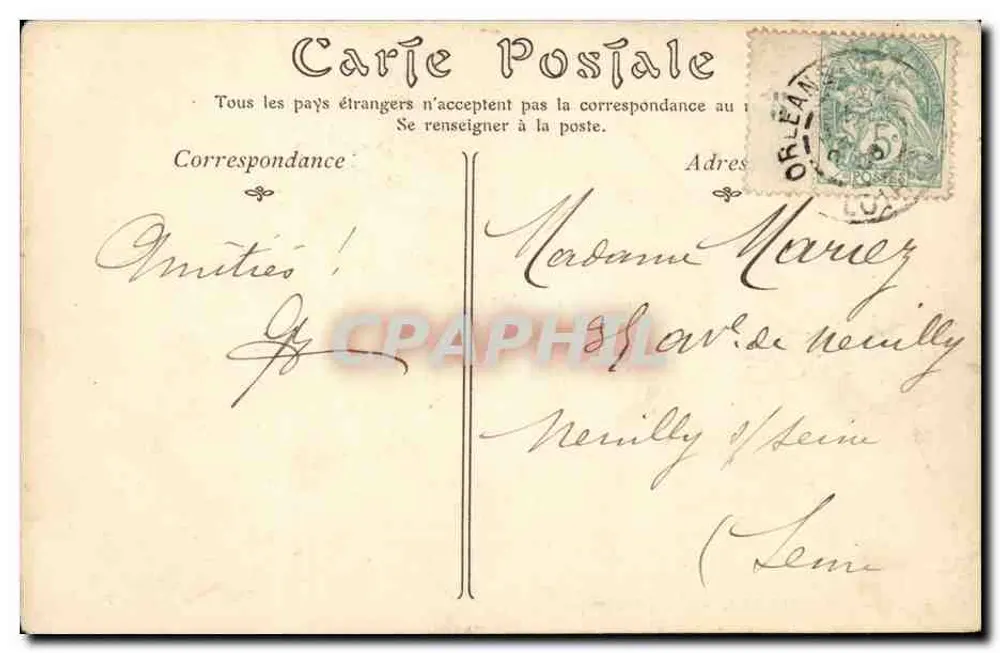Orléans — Vista panorâmica — Editor não identificado - Verso
