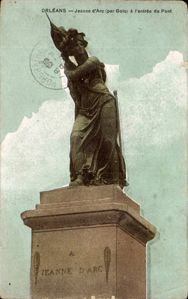 Orléans — Jeanne d'Arc (von Gois) am Brückeneingang - Vorderseite