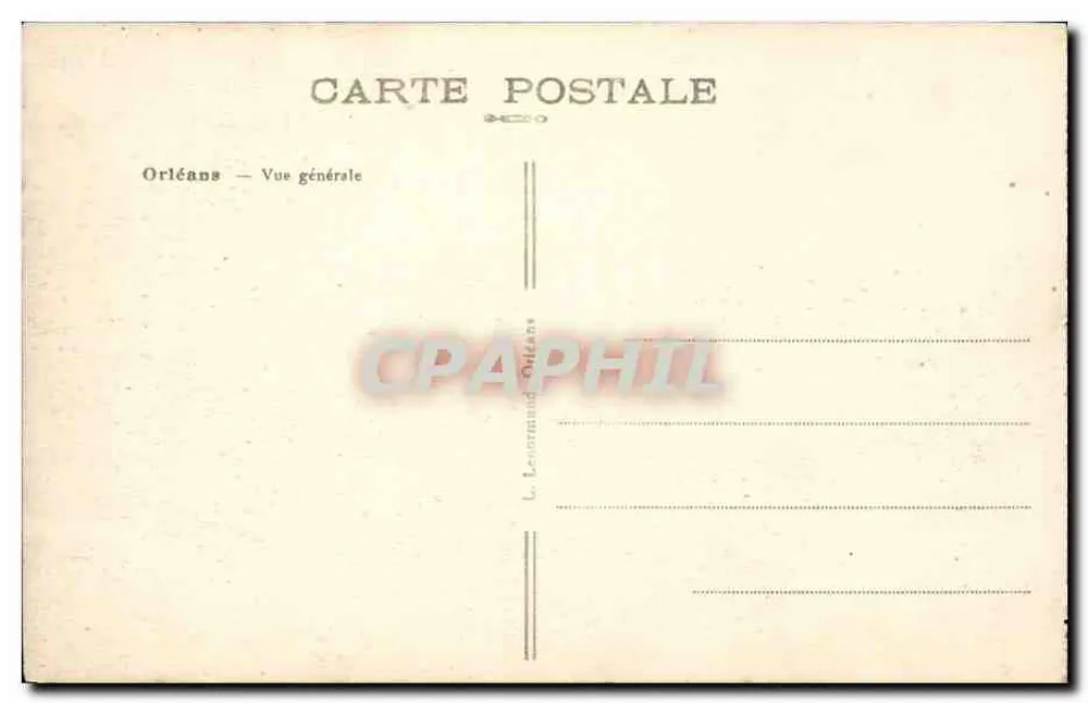 Orléans — Vista geral — L. Lenoirmand, Orléans - Verso