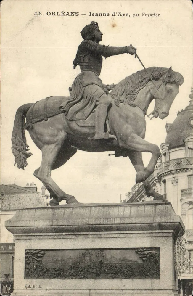 Orléans — Reitstatue der Jeanne d'Arc von Foyatier — Ed. H. E. - Vorderseite