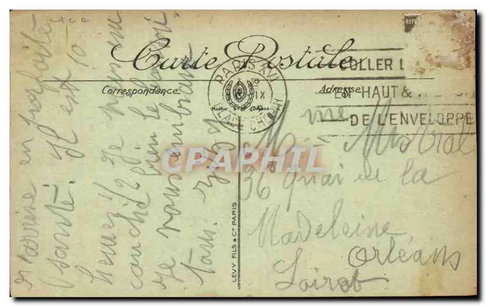 Orléans — O Hotel de Ville — LL. n°68 - Verso