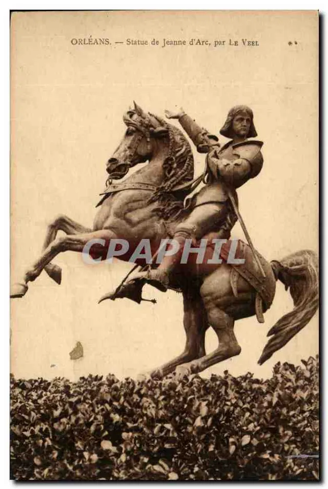 Orléans — Estátua de Joana d'Arc, por Le Veel - Frente