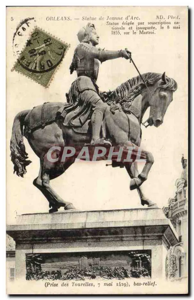 Orléans — Estátua de Joana d'Arc — ND. Fot. - Frente
