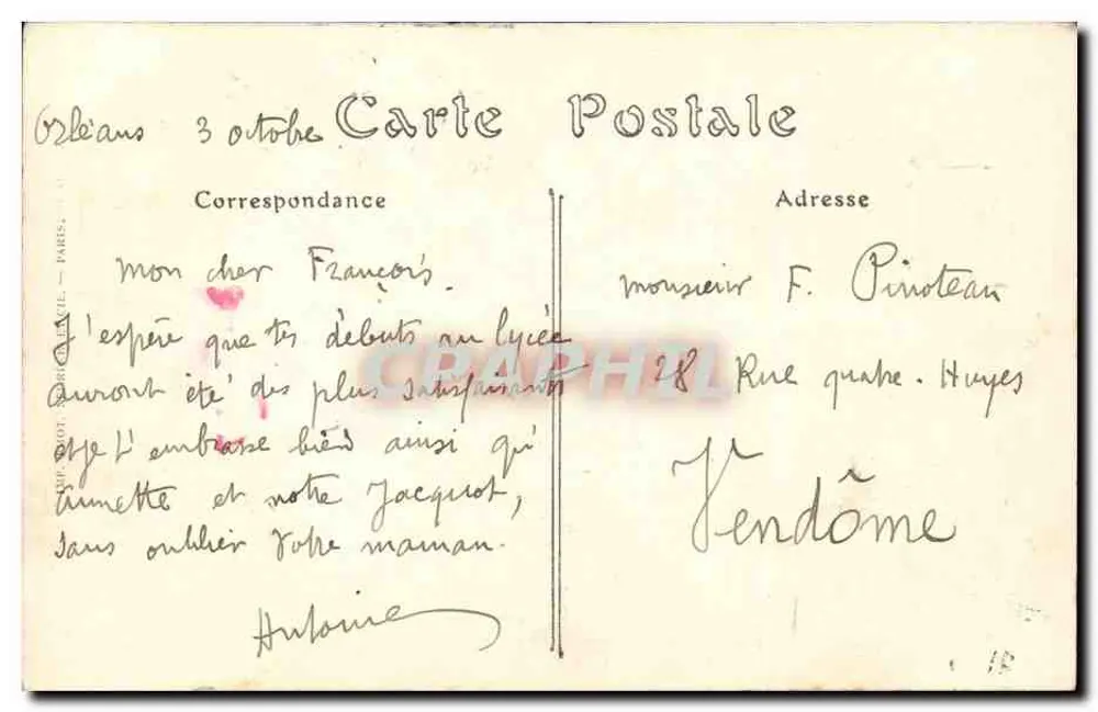 Orléans — Estátua de Joana d'Arc — ND. Fot. - Verso