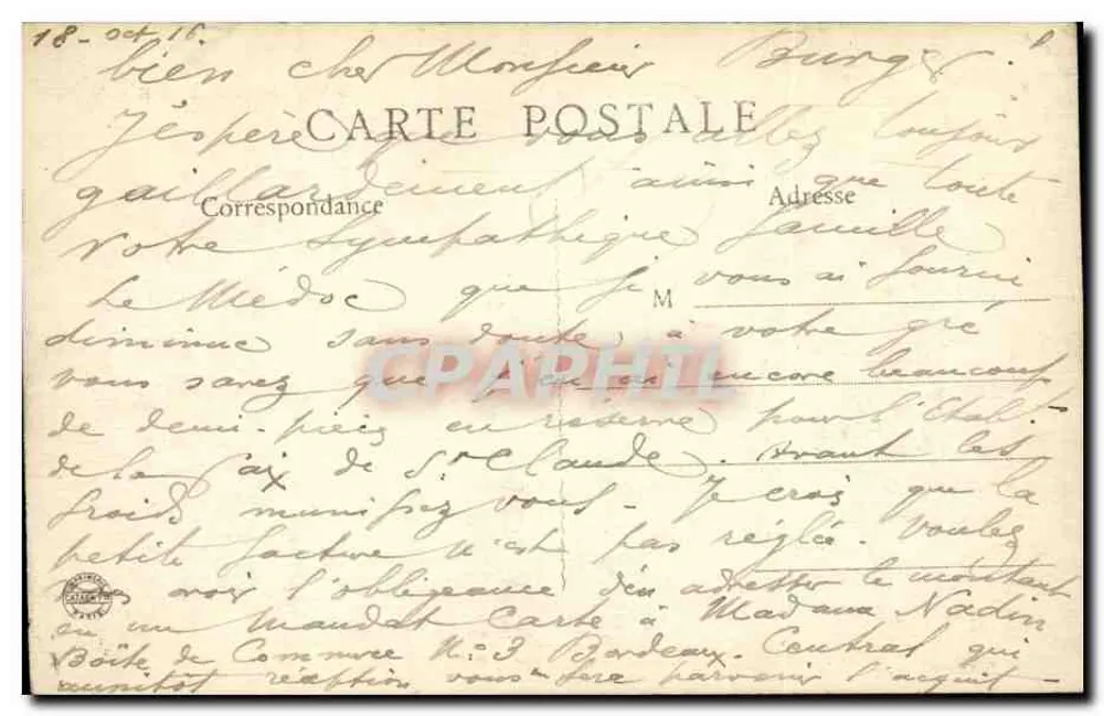 Place du Martroi - Rue de la République - Orléans — Verleger P. Lefebvre, Nr. 815 - Rückseite