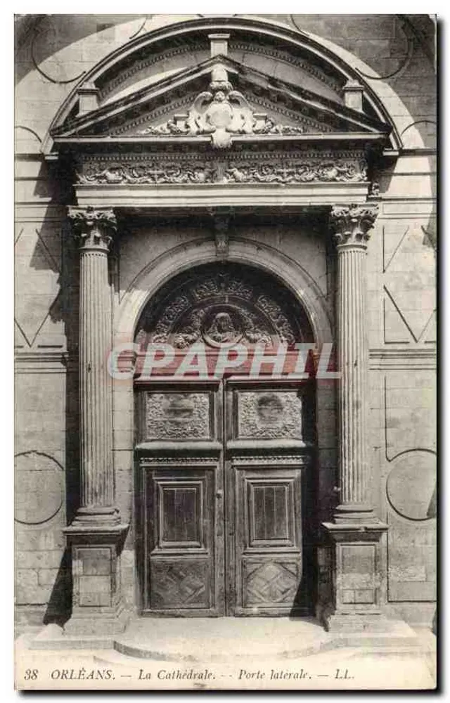 Orléans — A Catedral — Porta lateral — L.L. - Frente
